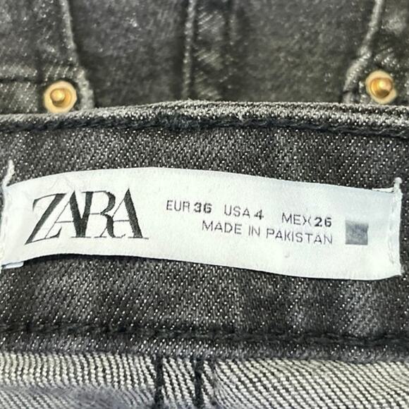 Zara Women's Black Skinny Slim Fit High Waist Stretch Denim Jeans Pants Size 4 - Picture 4 of 4